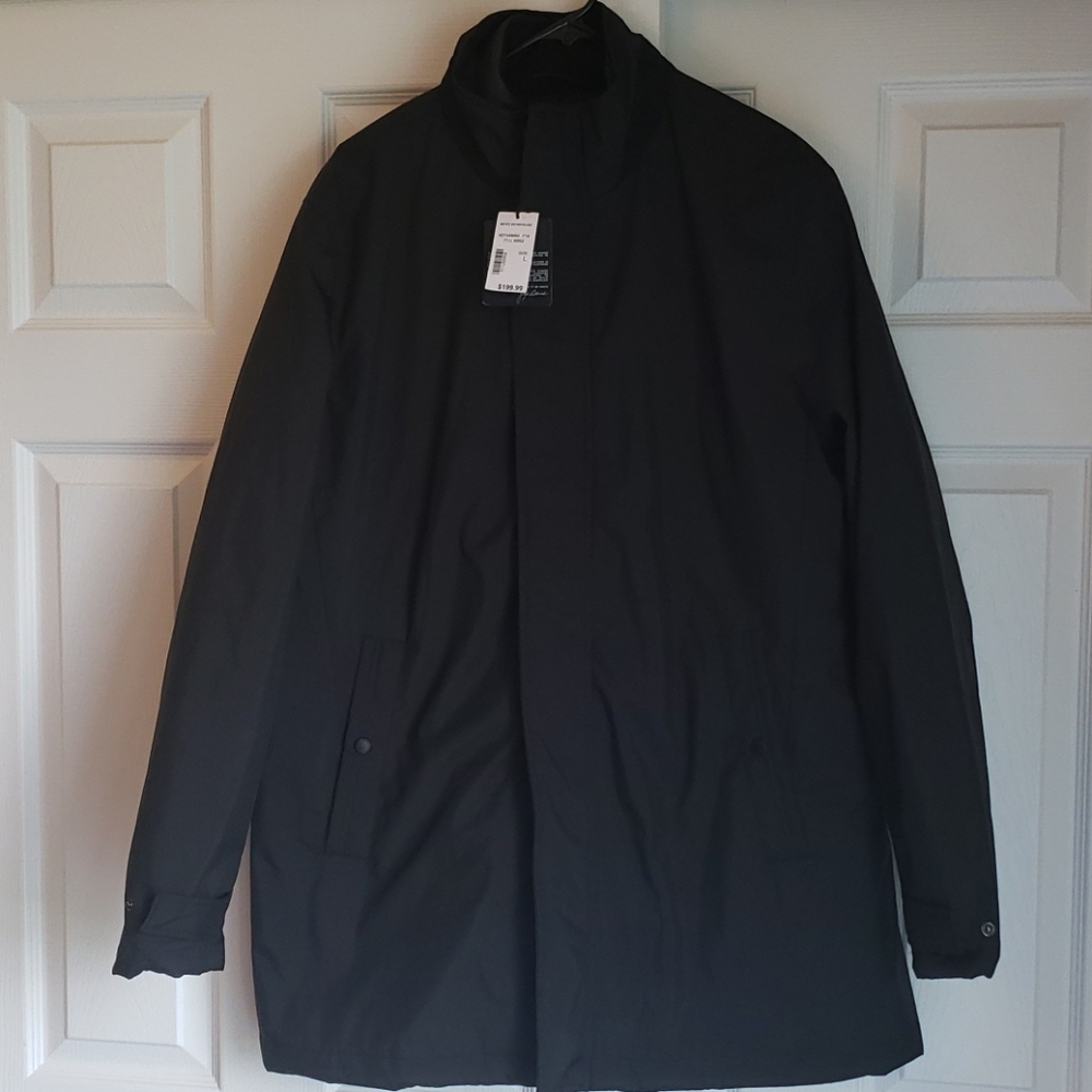 Joseph abboud men jacket Coat Size  L black  NWT